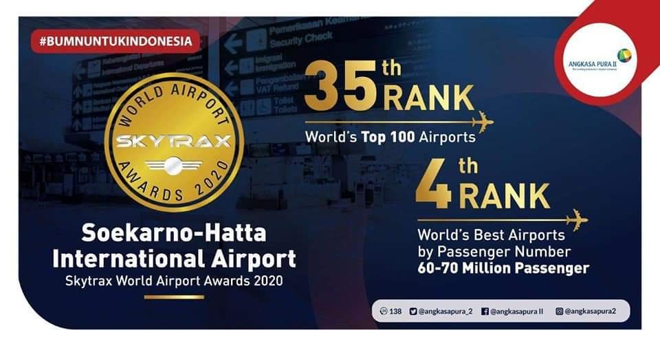 Bandara Soekarno-Hatta Terbaik Ke-35 di Dunia
