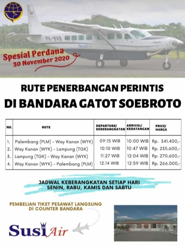 Bandara Gatot Soebroto Kembali Diterbangi Angkutan Udara Perintis - Nusantara Info