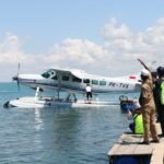 Buka Akses Wisata Pulau Oksigen Giliyang, Uji Coba Penerbangan Seaplane Berjalan Mulus