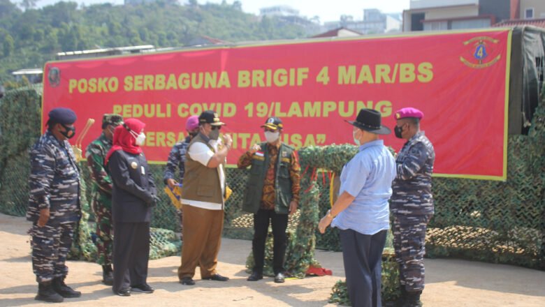 Prioritaskan Warga Isoman, Gubernur Arinal Resmikan Posko Serbaguna Brigif 4 Mar/BS Peduli Covid-19 Lampung