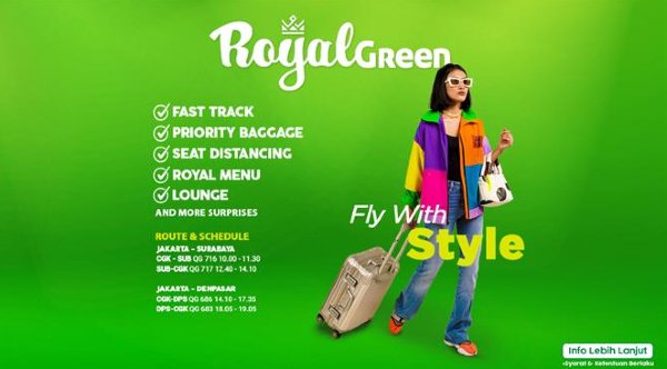 Penuhi Permintaan Pelanggan, Royal Green Citilink Tambah Rute dan Gratis Bagasi 25 Kg