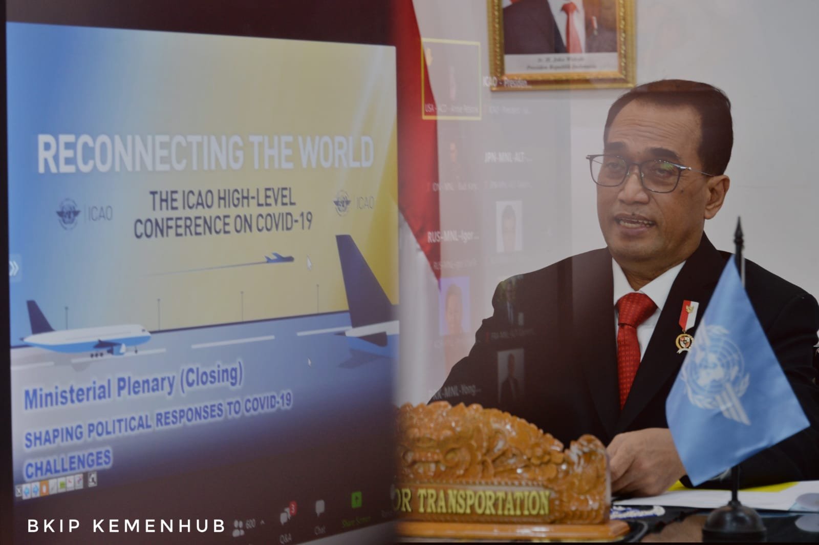 Penutupan Pertemuan Tingkat Menteri Anggota ICAO, Gagasan Indonesia Untuk Pulihkan Penerbangan Sipil Global Diterima