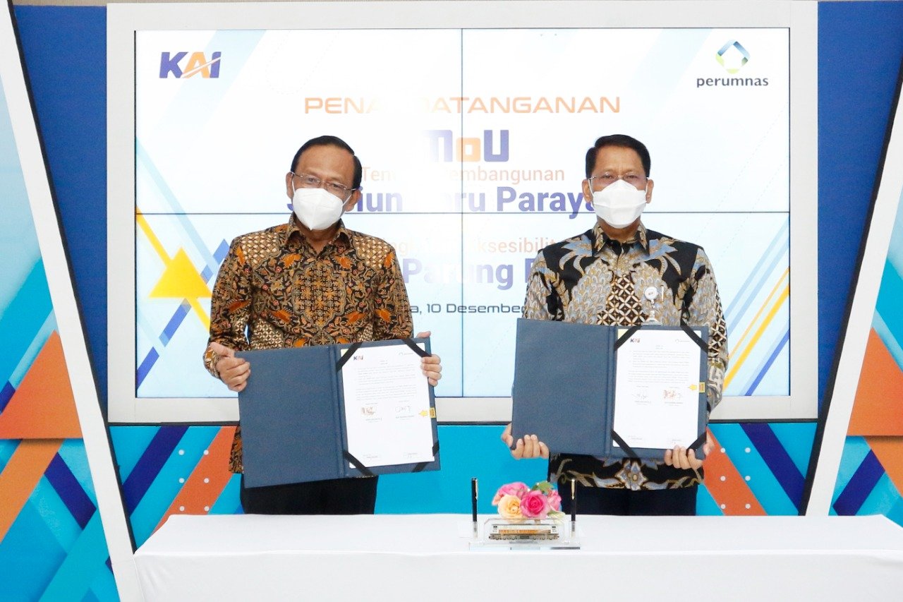 Rencanakan Pembangunan Stasiun Baru, KAI Tandatangani MoU dengan Perumnas