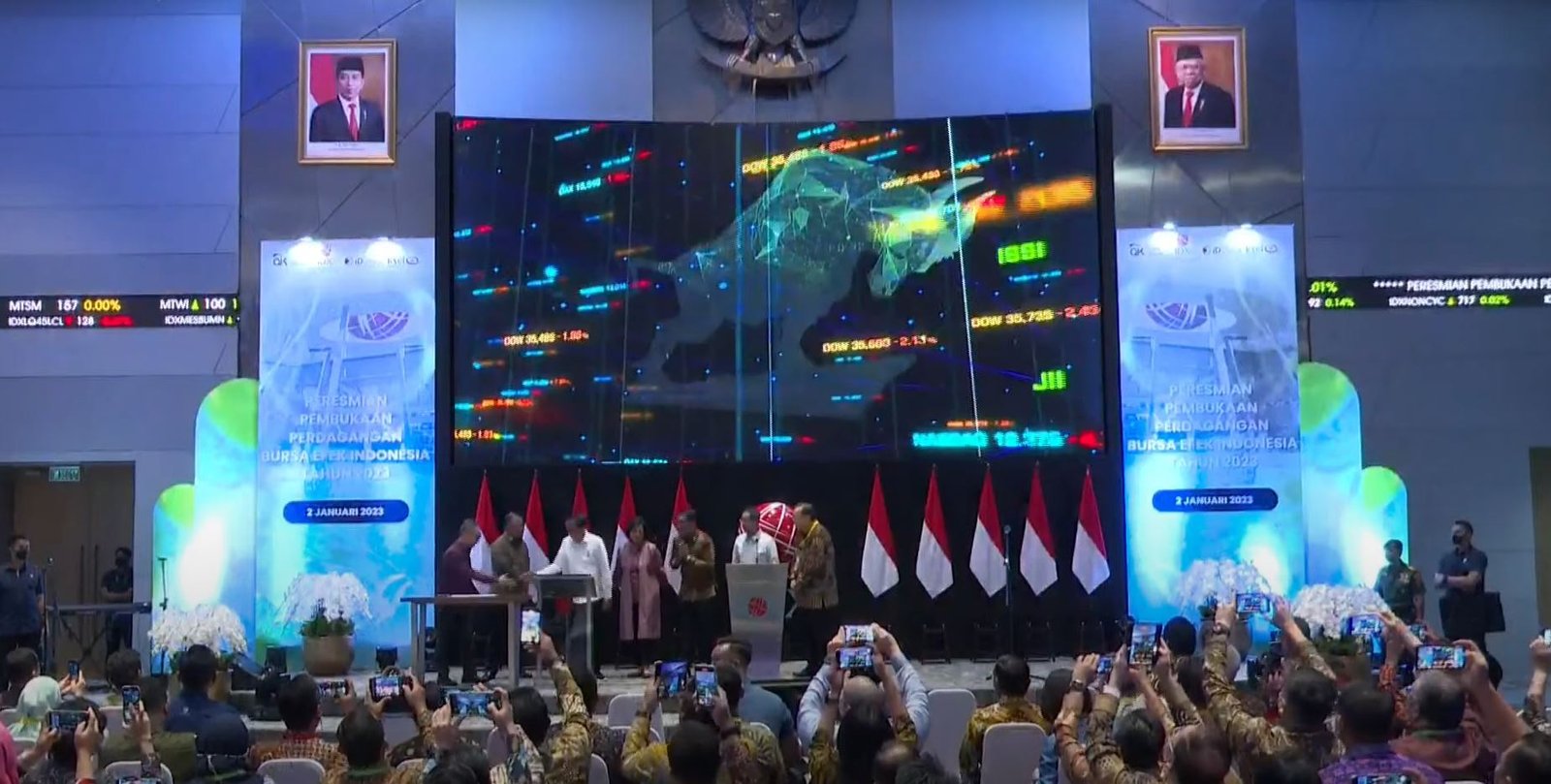 Presiden Jokowi Resmi Buka Perdagangan Bursa 2023