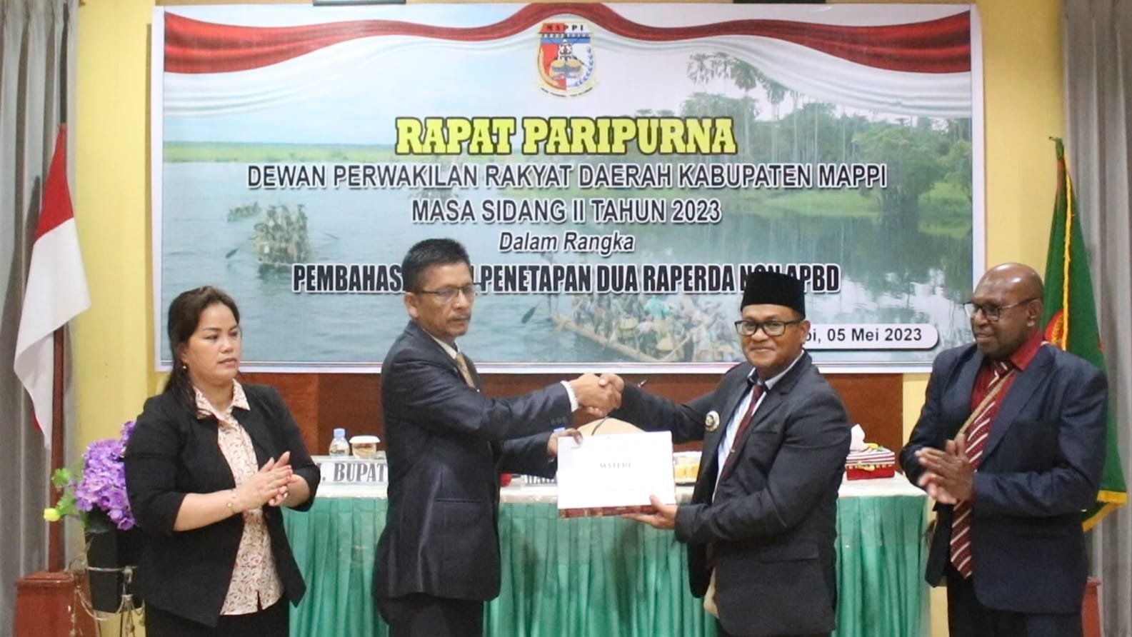 Rapat Paripurna DPRD Kabupaten Mappi Bahas Dua Raperda Non APBD

