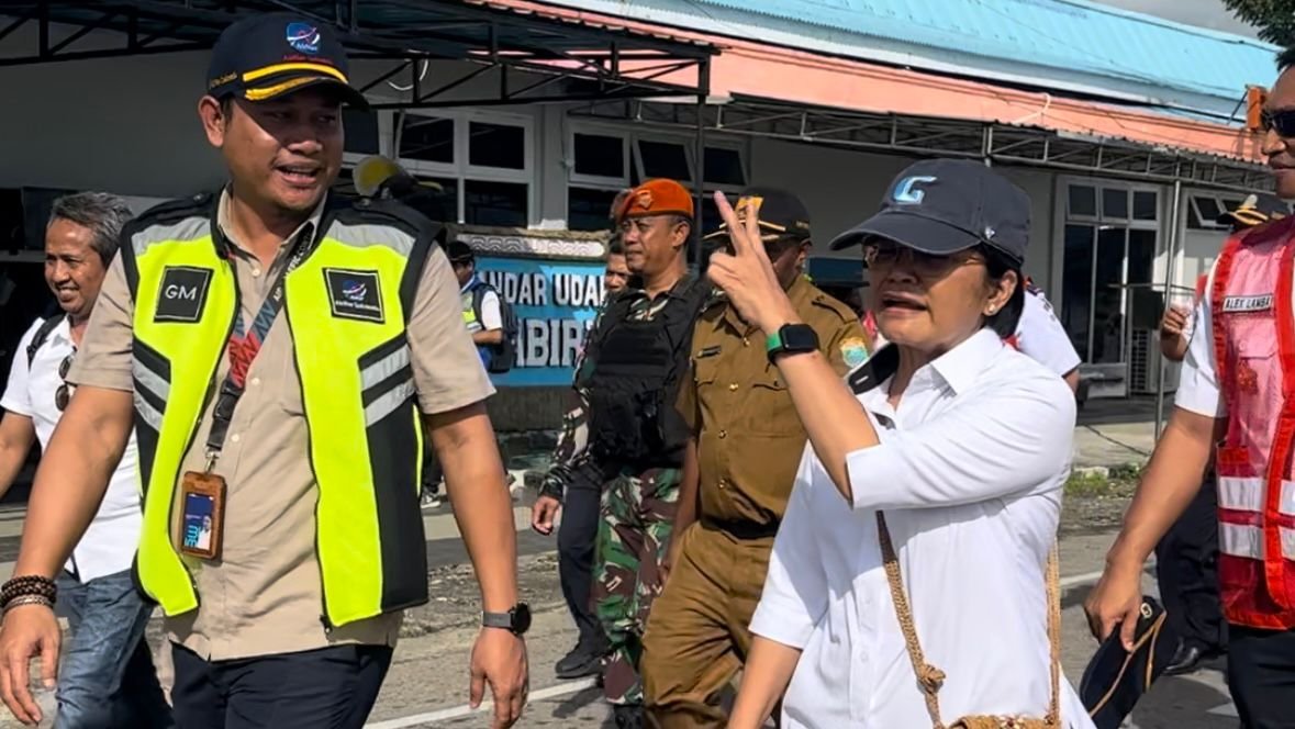 Tinjau Bandara Nabire Baru, Dirjen Hubud Minta Jajarannya Tingkatkan Fasilitas Keamanan dan Keselamatan Penerbangan 
