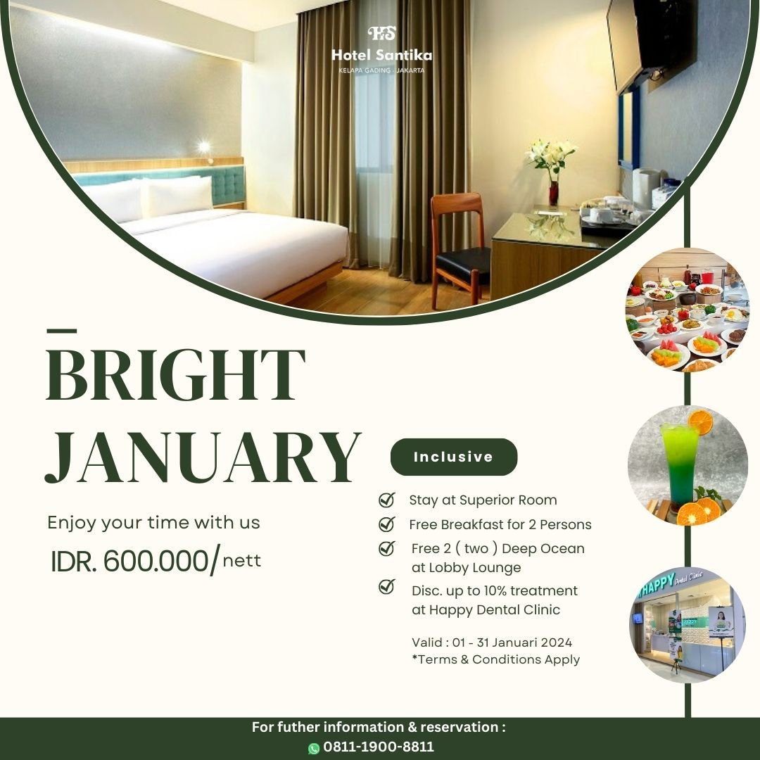 Hotel Santika Kelapa Gading Hadirkan Promo Bright January
