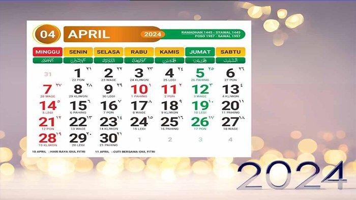 Catat! Ini Jadwal Libur dan Cuti Bersama Lebaran 2024