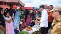 Tinjau Pasar Lawang Agung, Presiden Jokowi Pastikan Stabilitas Harga di Musi Rawas Utara