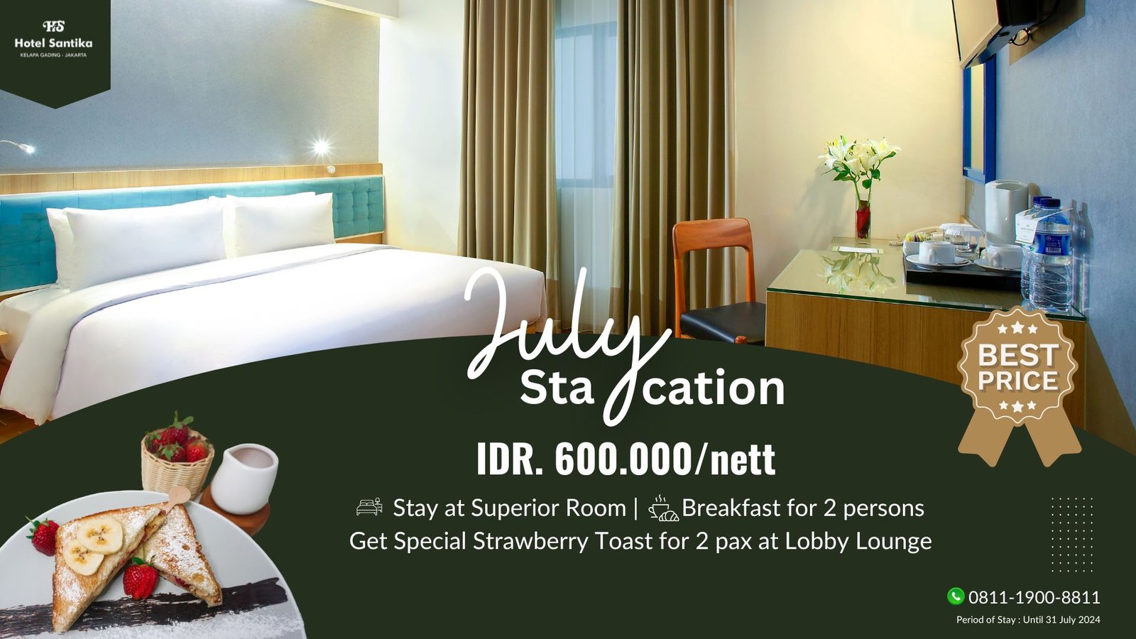 Hotel Santika Kelapa Gading Hadirkan Promo July Staycation