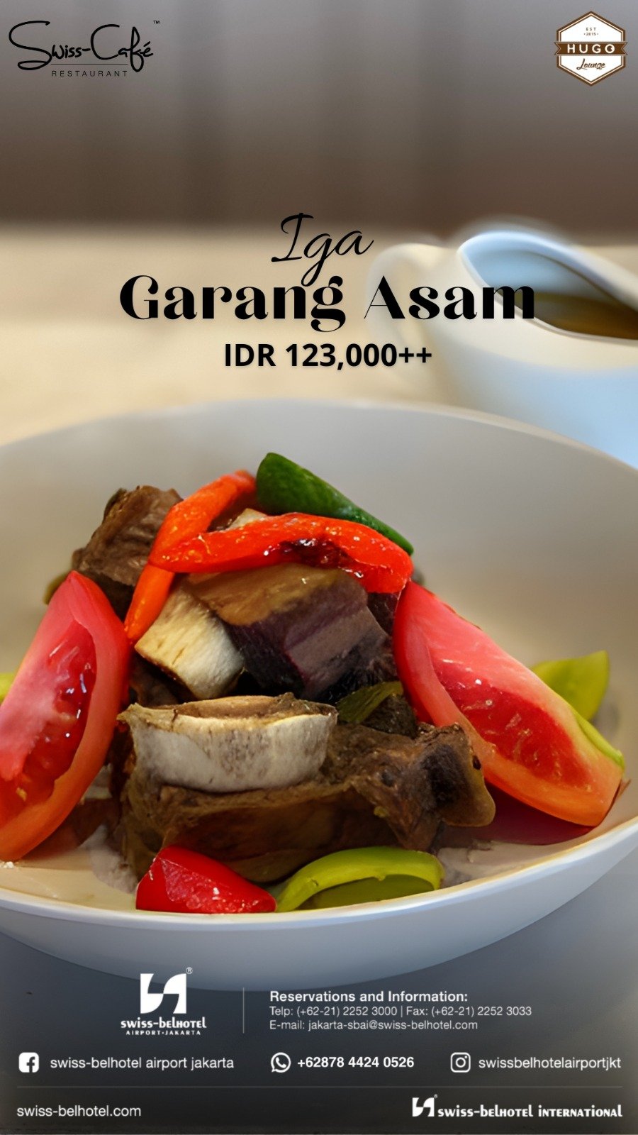 Iga Garang Asam, Menu Primadona Bulan Ini di Swiss-Belhotel Aiport Jakarta