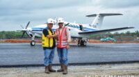 Meskipun Gerimis, Uji Coba Landasan Pacu Bandara IKN Berjalan Lancar