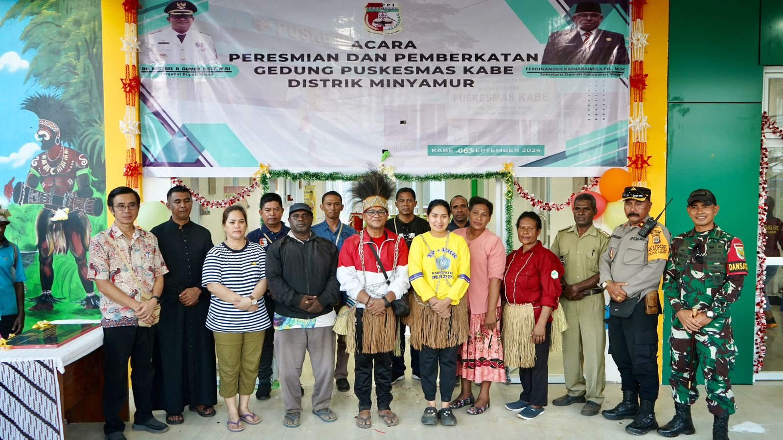 Kabar Bahagia! Masyarakat Distrik Minyamur Punya Gedung Baru Puskesmas Kabe: Terima Kasih, Pak Pj Bupati Mappi!