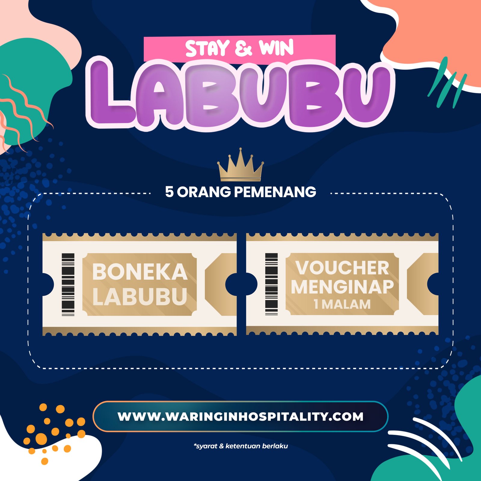 Staycation Seru & Menangkan Boneka Viral Labubu Hanya di Waringin Hospitality