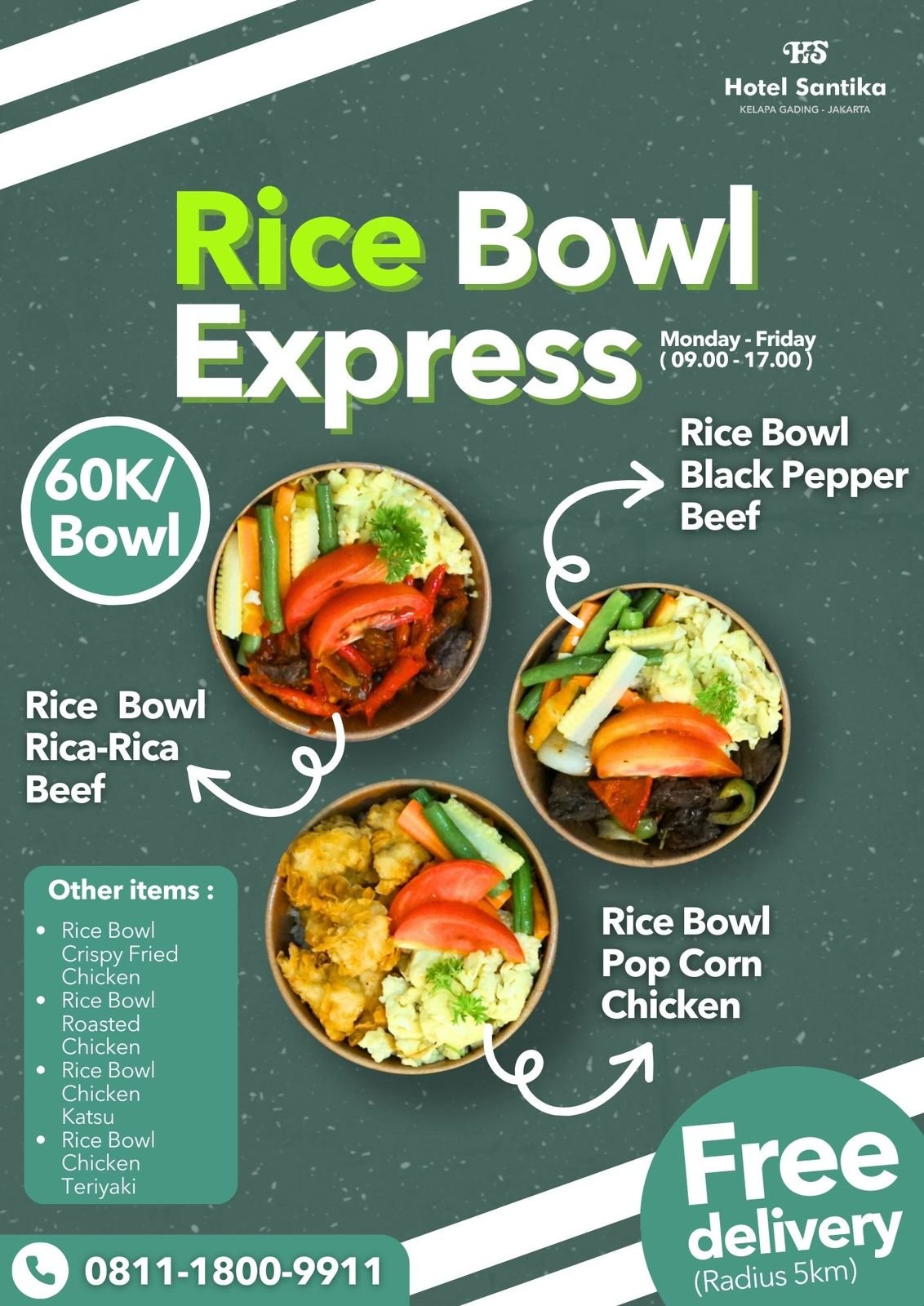 Hotel Santika Kelapa Gading Hadirkan Rice Bowl Express 