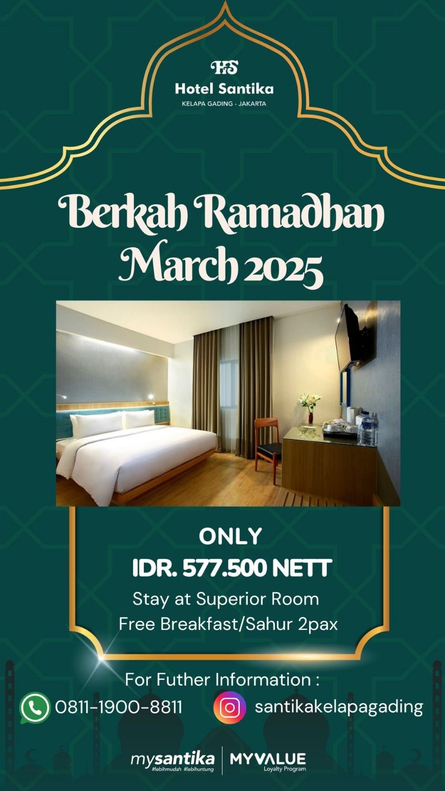 Berbagi Kebahagian di Bulan Suci Ramadan, Hotel Santika Kelapa Gading Hadrikan Promo Menarik