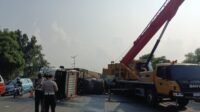 Penyebab Macet di Balaraja Timur Ternyata Ada Truk Terguling