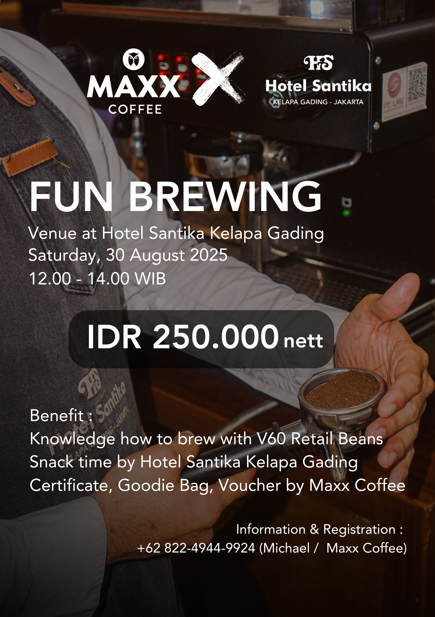 Hotel Santika Kelapa Gading Gandeng Maxx Coffee Gelar Coffee Class Spesial, Kuota Terbatas!