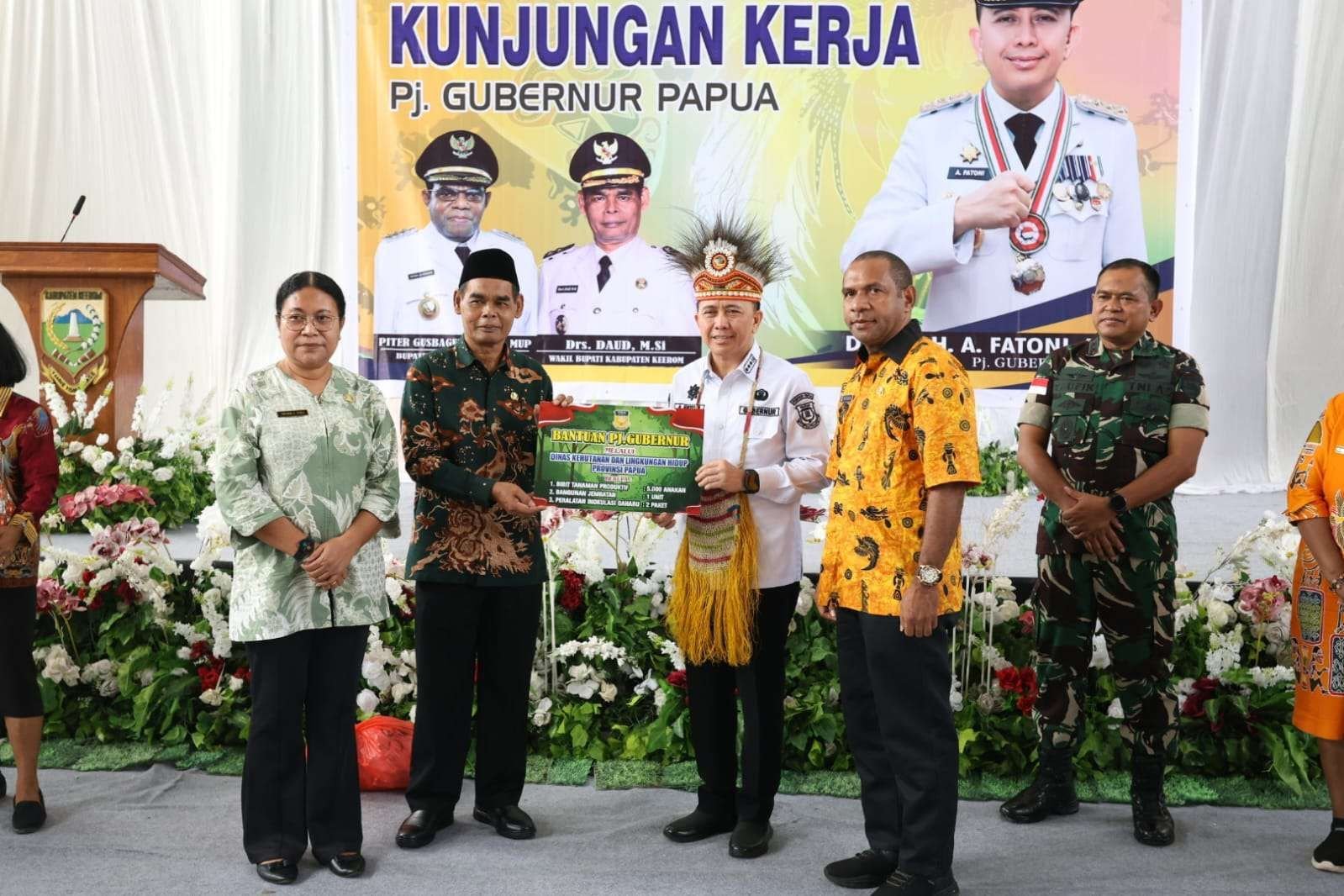 Kunker ke Keerom, Pj Gubernur Fatoni Ajak Masyarakat Datang ke TPS dan Gunakan Hak Pilih PSU Papua 