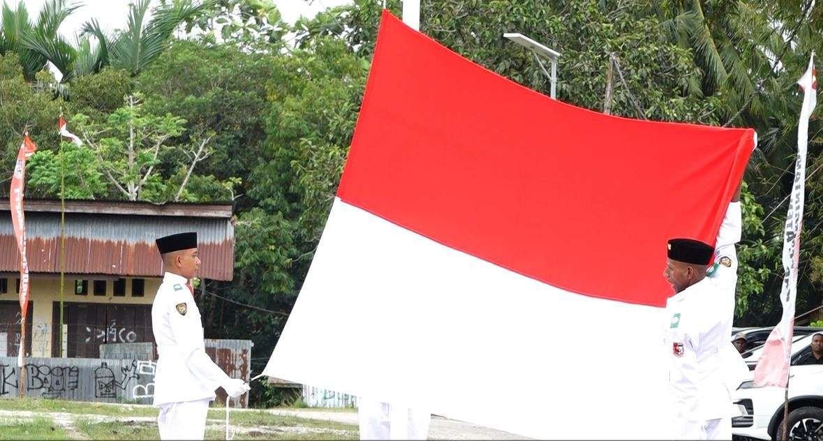 HUT ke-80 RI di Kabupaten Mappi, Upacara Upacara Detik-Detik Proklamasi Berlangsung Khidmat di Lapangan Krida Kepi
