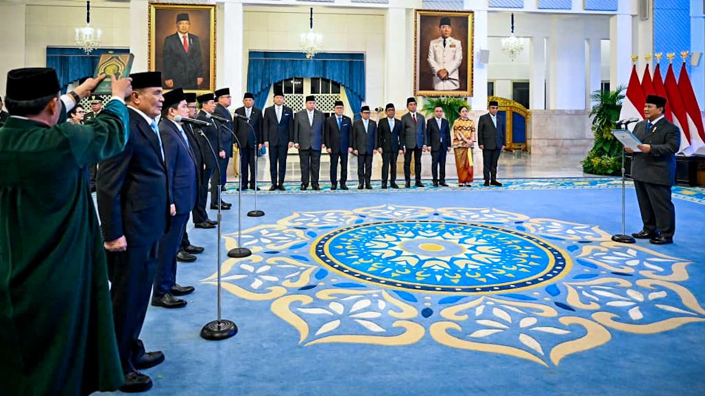 Presiden Prabowo Lantik Dua Menteri dan Tiga Wakil Menteri Baru Kabinet Merah Putih 2024–2029