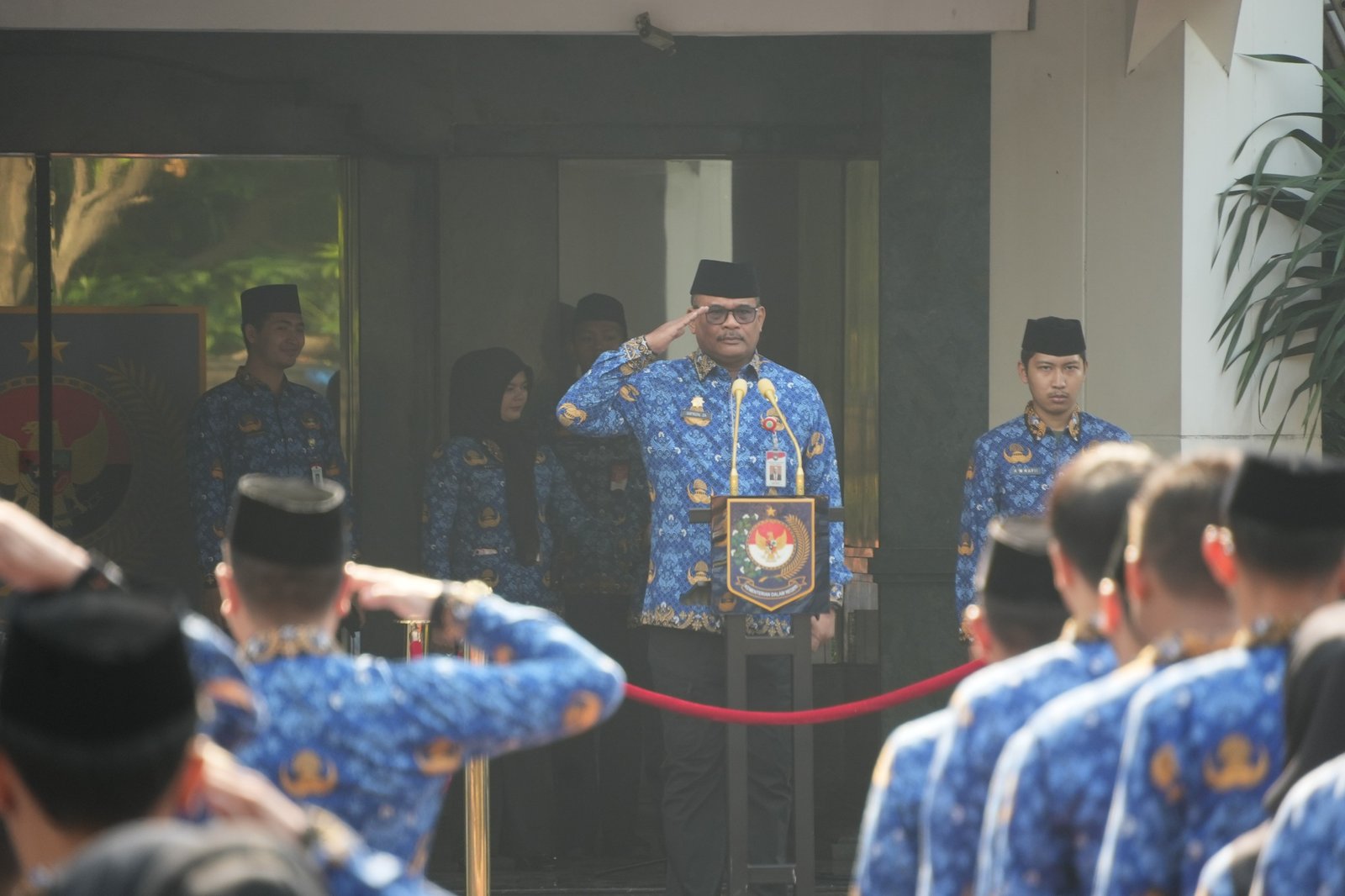 Dirjen Bina Adwil Safrizal ZA Pimpin Upacara Hari Kesaktian Pancasila dan Lepas Kontingen Pornas Korpri XVII
