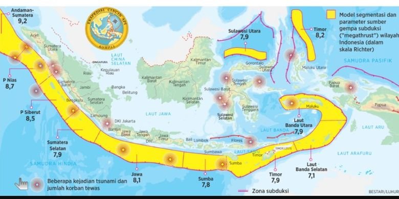 BMKG Ungkap Tiga Zona Megathrust Siaga Meletus, Berpotensi Picu Gempa Besar dan Tsunami