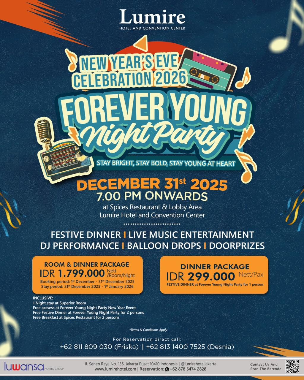 Sambut Natal 2025 dan Tahun Baru 2026, Lumire Hotel Jakarta Hadirkan “A Season of Light and Hope” hingga Forever Young Night Party