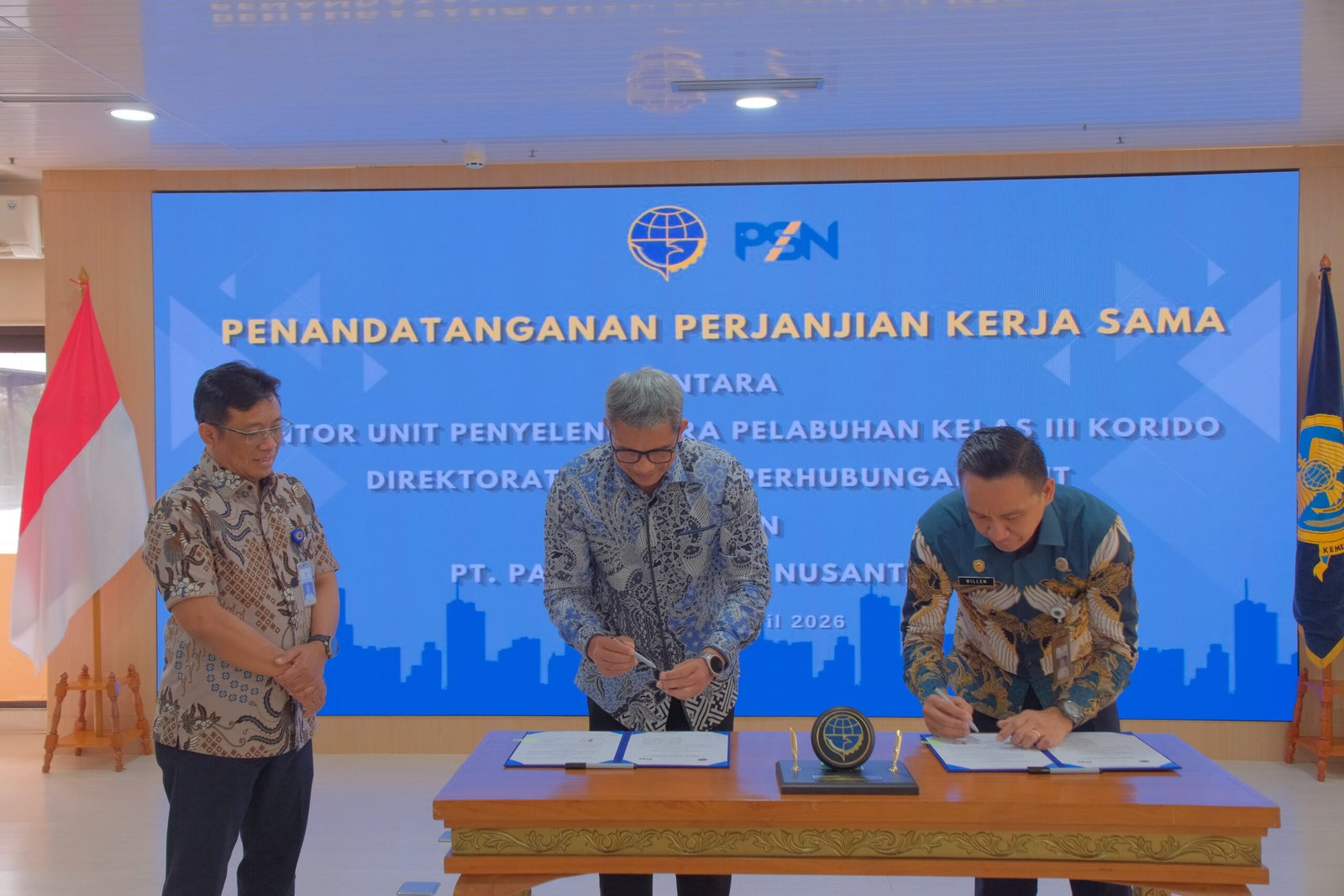 Perkuat Kedaulatan Digital di Wilayah 3TP, Ditjen Hubla Gandeng PSN: Pelabuhan Korido Kini Terkoneksi Satelit