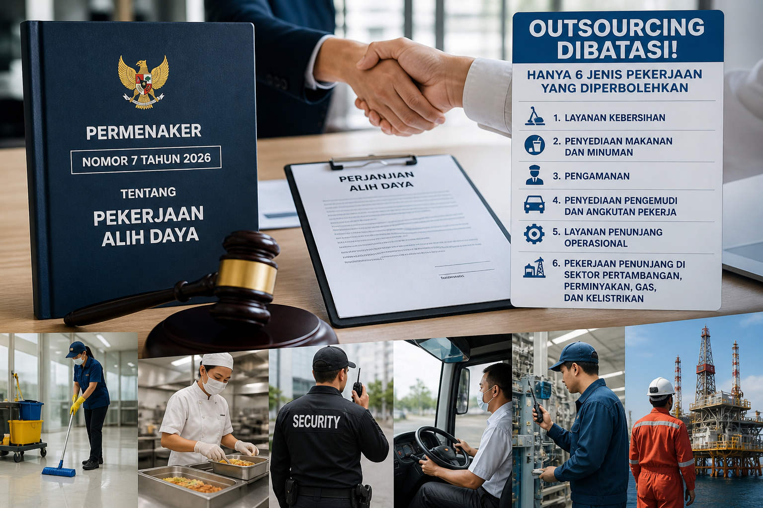 Aturan Baru Outsourcing Terbit, Kini Hanya 6 Pekerjaan yang Diperbolehkan