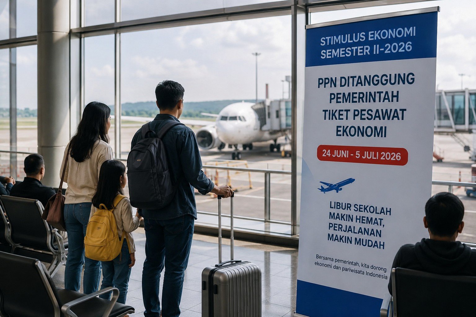 Stimulus Ekonomi Semester II-2026 Resmi Diluncurkan, Pemerintah Beri Diskon Tiket Pesawat dan Insentif Penulis