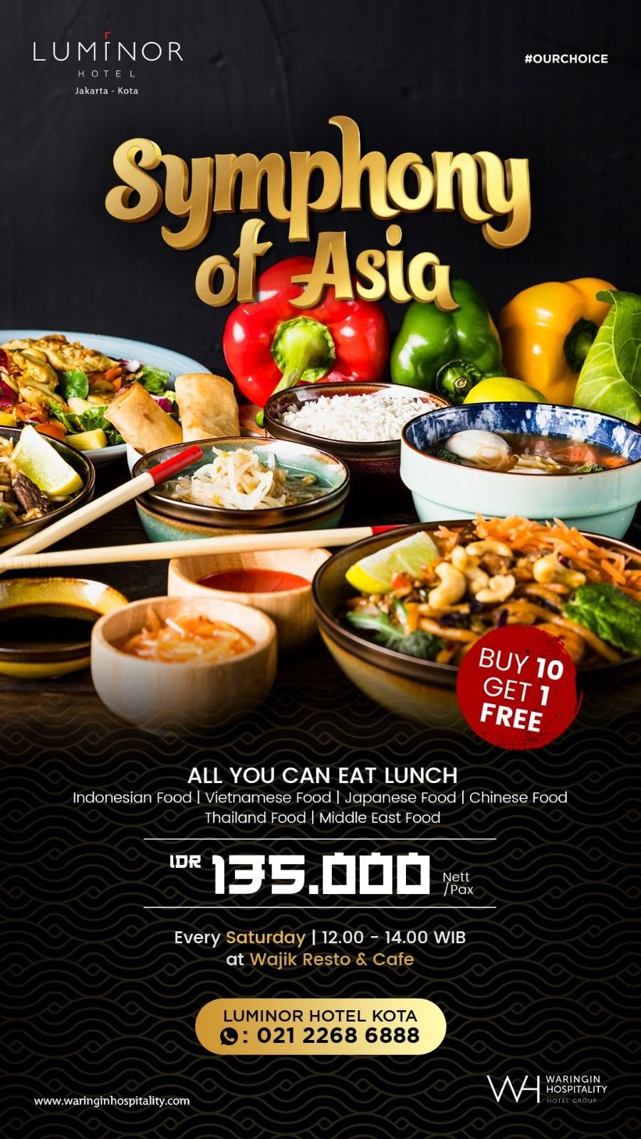 Luminor Hotel Jakarta Kota Hadirkan AYCE Premium Mulai Rp120 Ribu, Sajikan BBQ, Dimsum hingga Kuliner Asia