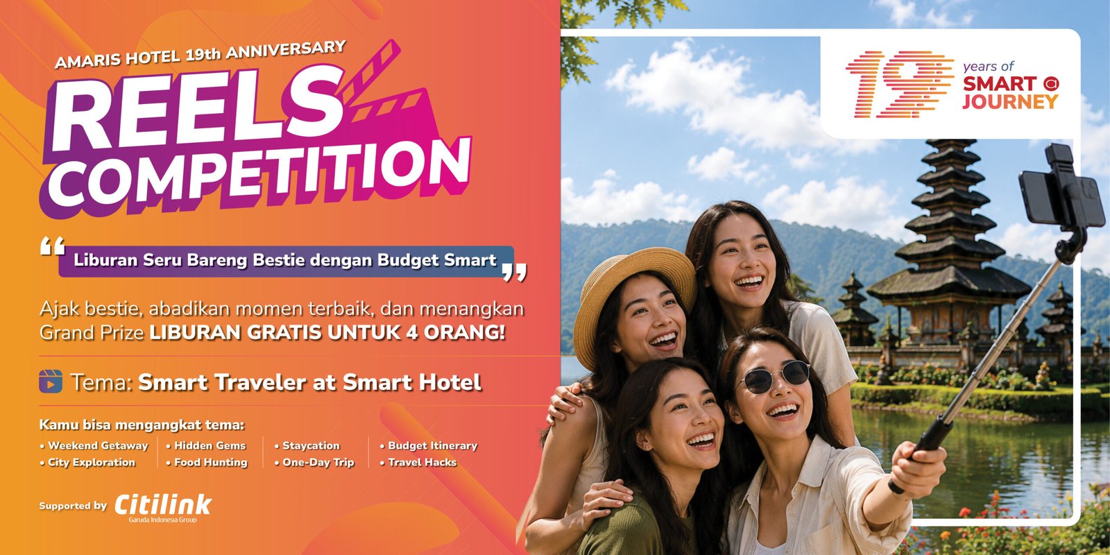Rayakan 19 Tahun, Amaris Hotel Ajak Traveler Ikuti Reels Competition