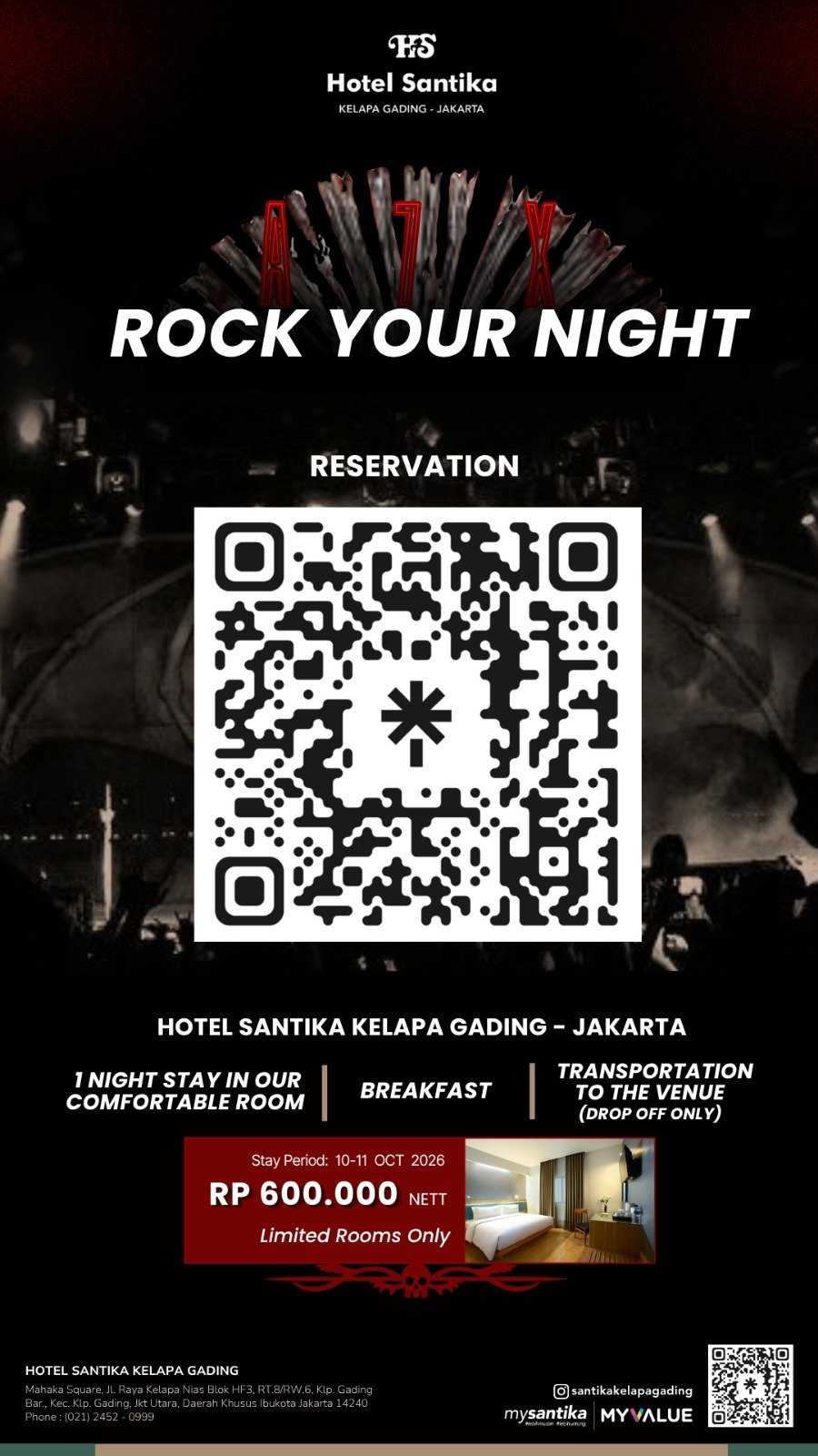 Hotel Santika Kelapa Gading Hadirkan Paket Rock Your Night Rp600 Ribu