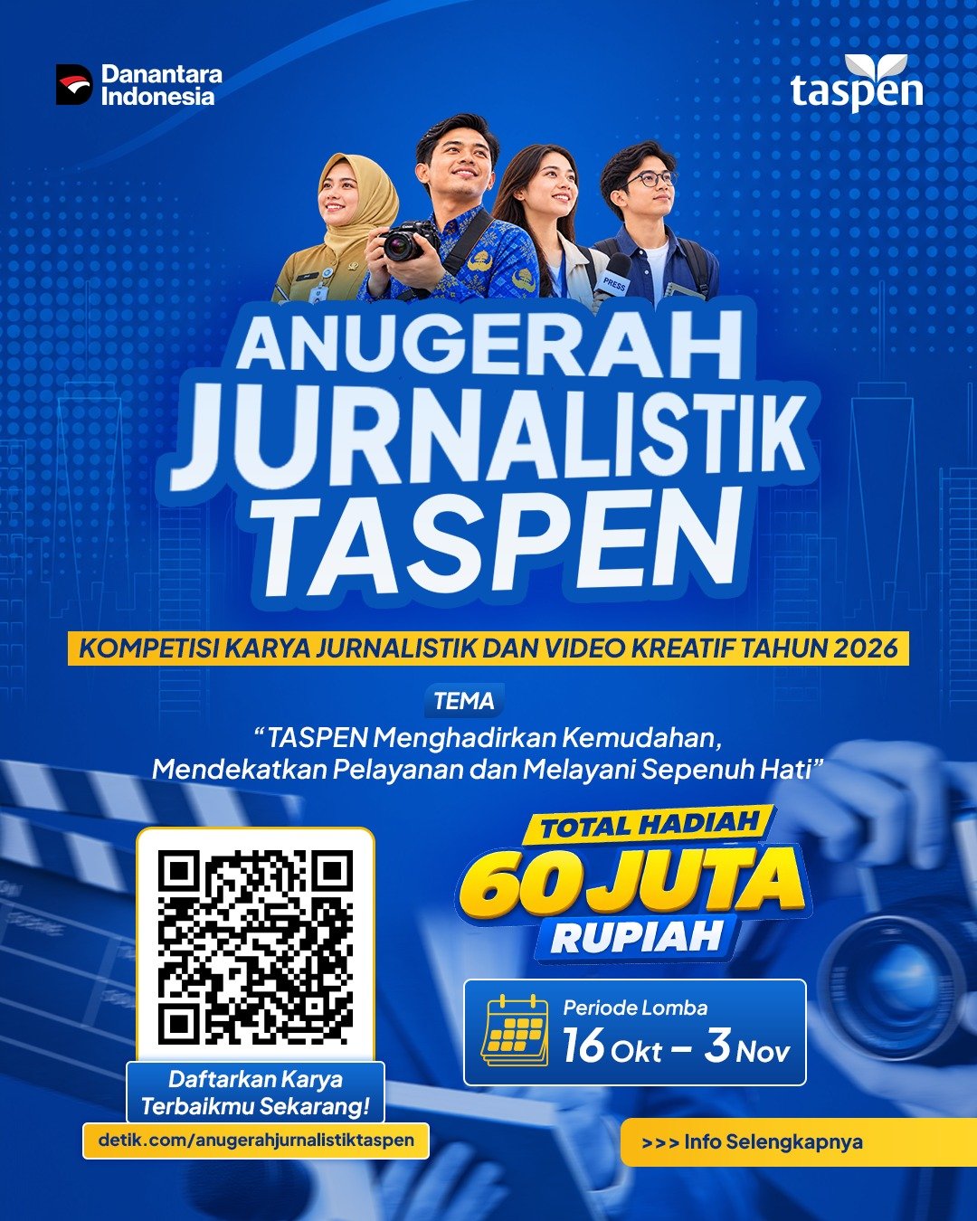 TASPEN Gelar Anugerah Jurnalistik 2026, Total Hadiah Rp60 Juta