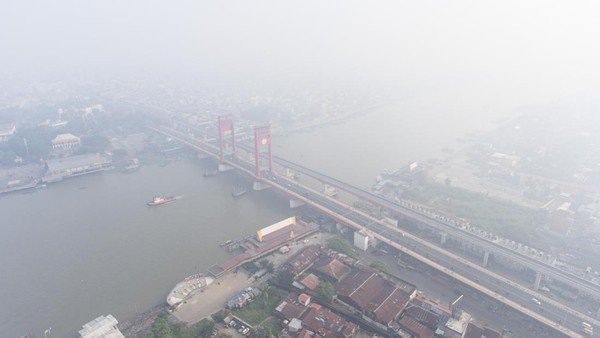 Kualitas Udara Palembang Memburuk, AQI Tembus 688 akibat Karhutla